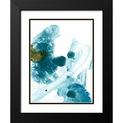 Stardust Abstract II Black Modern Wood Framed Art Print with Double Matting by Harper, Ethan
