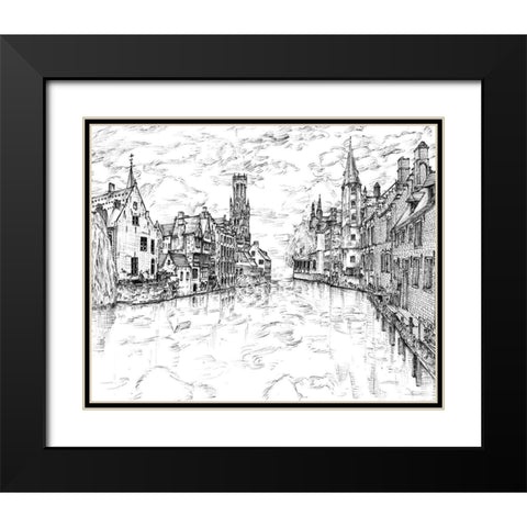 European Vacation in BandW I Black Modern Wood Framed Art Print with Double Matting by Wang, Melissa