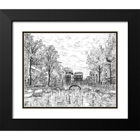 European Vacation in BandW II Black Modern Wood Framed Art Print with Double Matting by Wang, Melissa