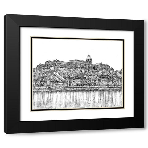 European Vacation in BandW III Black Modern Wood Framed Art Print with Double Matting by Wang, Melissa