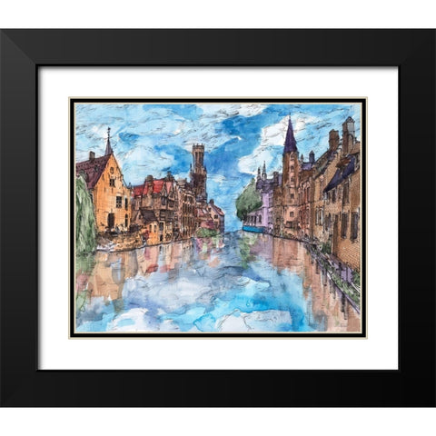 Trip to Europe I Black Modern Wood Framed Art Print with Double Matting by Wang, Melissa