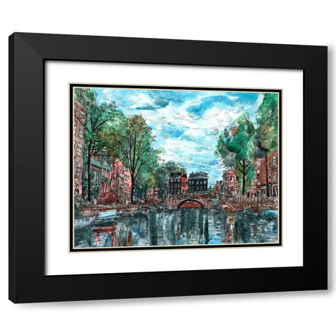 Trip to Europe II Black Modern Wood Framed Art Print with Double Matting by Wang, Melissa