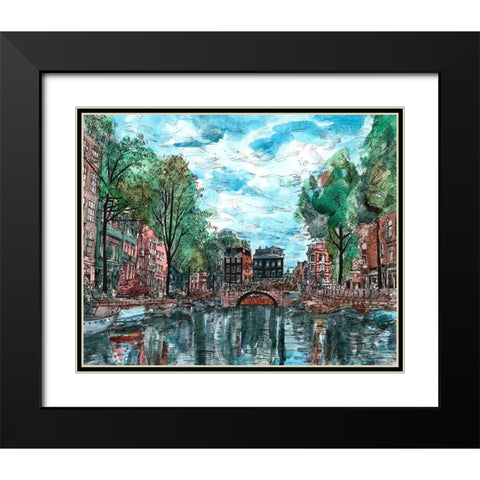 Trip to Europe II Black Modern Wood Framed Art Print with Double Matting by Wang, Melissa