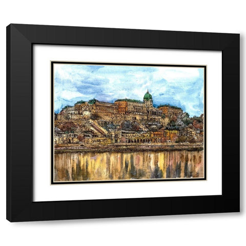 Trip to Europe III Black Modern Wood Framed Art Print with Double Matting by Wang, Melissa