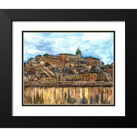 Trip to Europe III Black Modern Wood Framed Art Print with Double Matting by Wang, Melissa