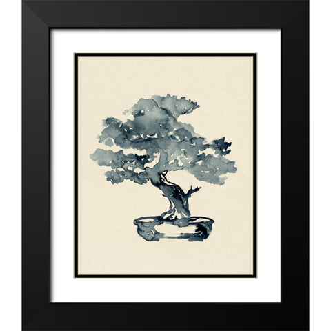 Indigo Bonsai III Black Modern Wood Framed Art Print with Double Matting by Green, Jacob