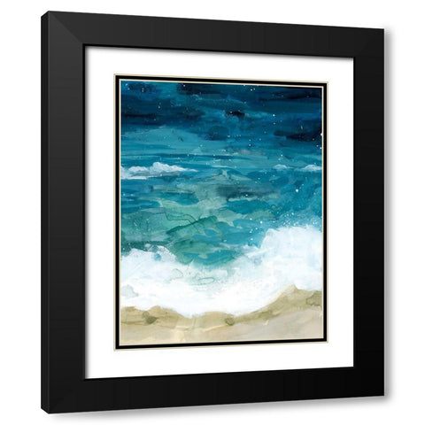 Shattered Waved II Black Modern Wood Framed Art Print with Double Matting by Popp, Grace