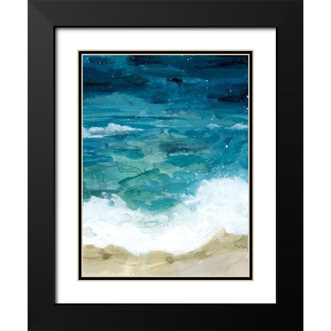 Shattered Waved II Black Modern Wood Framed Art Print with Double Matting by Popp, Grace