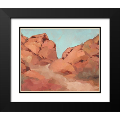 Red Rocks View I Black Modern Wood Framed Art Print with Double Matting by Green, Jacob