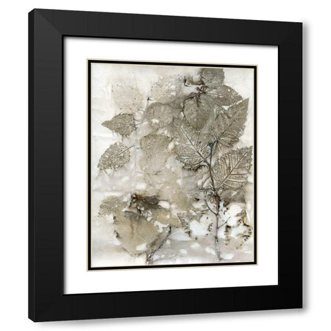 Birch Leaves I Black Modern Wood Framed Art Print with Double Matting by Phillips, Kathryn