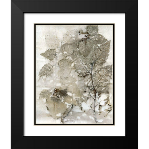 Birch Leaves I Black Modern Wood Framed Art Print with Double Matting by Phillips, Kathryn