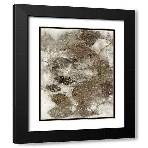 Dogwood Leaves I Black Modern Wood Framed Art Print with Double Matting by Phillips, Kathryn