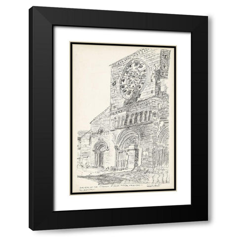 European Building Sketch III Black Modern Wood Framed Art Print with Double Matting by Foust, Richard