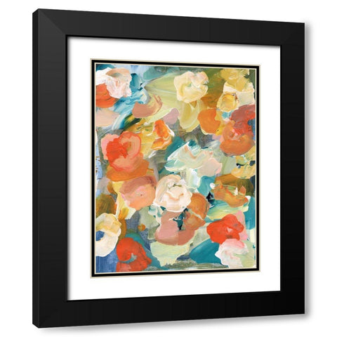 Country Flowers I Black Modern Wood Framed Art Print with Double Matting by Fuchs, Jodi