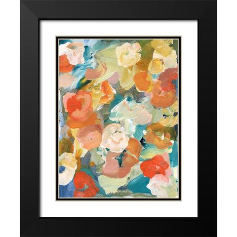 Country Flowers I Black Modern Wood Framed Art Print with Double Matting by Fuchs, Jodi