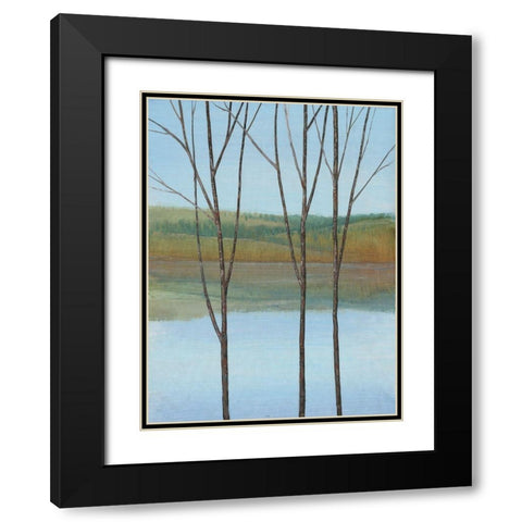 Between Water I Black Modern Wood Framed Art Print with Double Matting by OToole, Tim