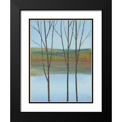 Between Water I Black Modern Wood Framed Art Print with Double Matting by OToole, Tim