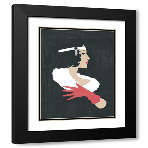 Golden Age Gals I Black Modern Wood Framed Art Print with Double Matting by Popp, Grace