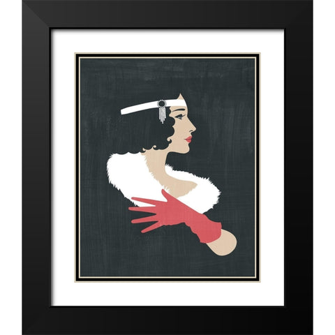 Golden Age Gals I Black Modern Wood Framed Art Print with Double Matting by Popp, Grace