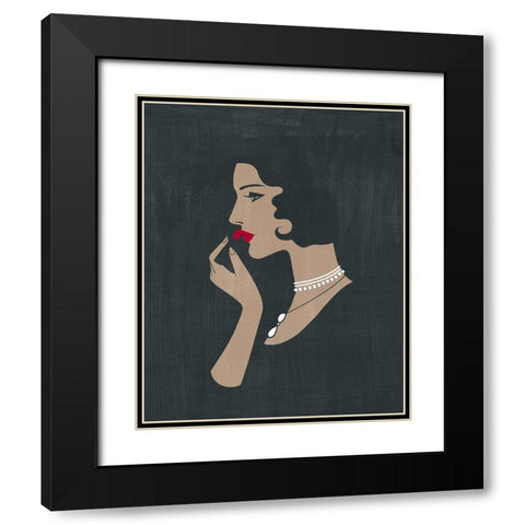 Golden Age Gals II Black Modern Wood Framed Art Print with Double Matting by Popp, Grace