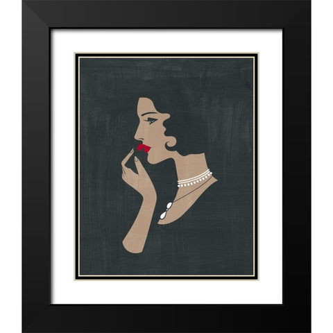 Golden Age Gals II Black Modern Wood Framed Art Print with Double Matting by Popp, Grace