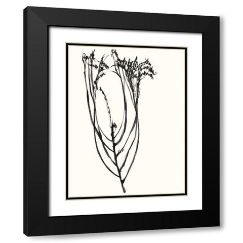 Naive Flower Sketch I Black Modern Wood Framed Art Print with Double Matting by Goldberger, Jennifer