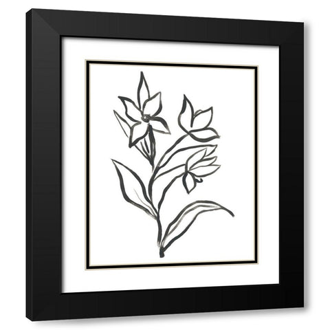 Jonquil Gesture I Black Modern Wood Framed Art Print with Double Matting by Vess, June Erica