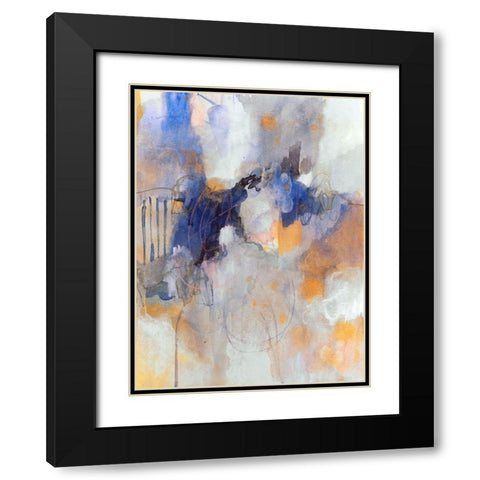 Watercolor Tatter III Black Modern Wood Framed Art Print with Double Matting by Barnes, Victoria