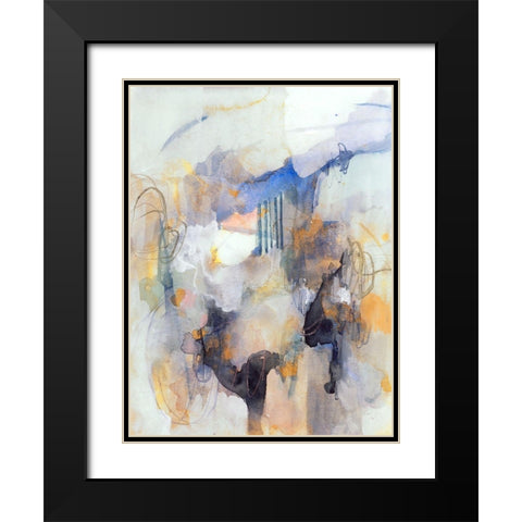 Watercolor Tatter IV Black Modern Wood Framed Art Print with Double Matting by Barnes, Victoria