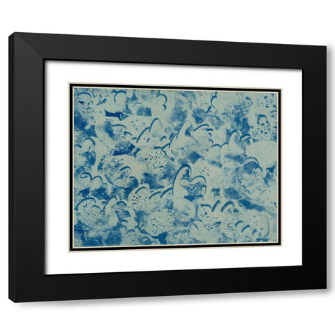Textures in Blue II Black Modern Wood Framed Art Print with Double Matting by Baxter Mill Archive