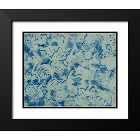 Textures in Blue II Black Modern Wood Framed Art Print with Double Matting by Baxter Mill Archive
