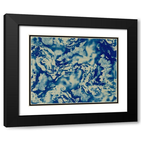 Textures in Blue III Black Modern Wood Framed Art Print with Double Matting by Baxter Mill Archive