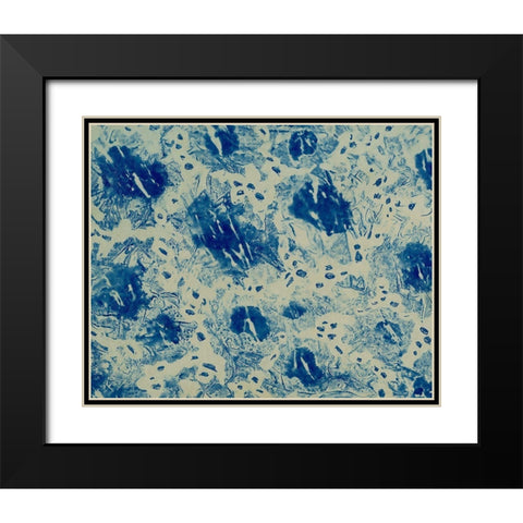 Textures in Blue VI Black Modern Wood Framed Art Print with Double Matting by Baxter Mill Archive