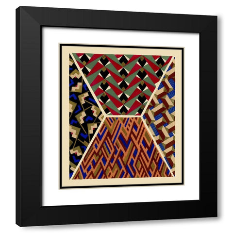 Art Deco Designs IV Black Modern Wood Framed Art Print with Double Matting by Baxter Mill Archive