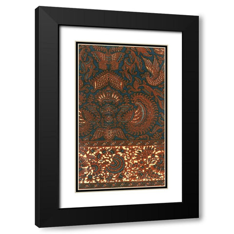 Indonesian Batik IV Black Modern Wood Framed Art Print with Double Matting by Baxter Mill Archive