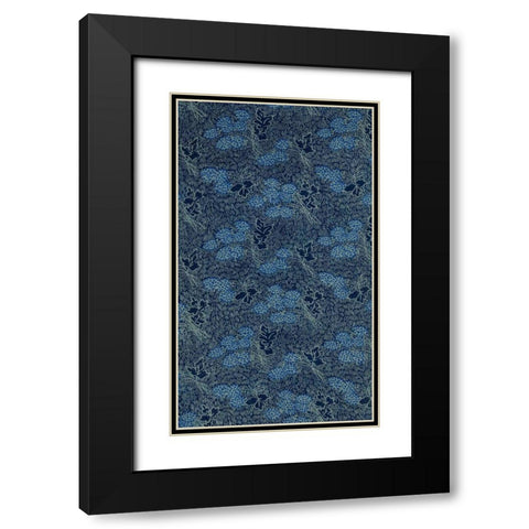 Indonesian Batik V Black Modern Wood Framed Art Print with Double Matting by Baxter Mill Archive