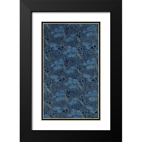 Indonesian Batik V Black Modern Wood Framed Art Print with Double Matting by Baxter Mill Archive