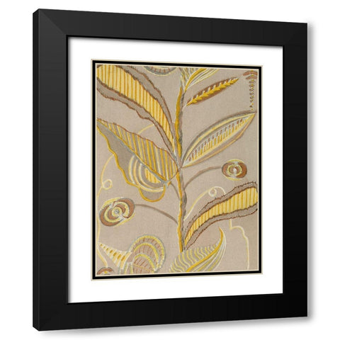 Delicate Deco Pattern IV Black Modern Wood Framed Art Print with Double Matting by Baxter Mill Archive