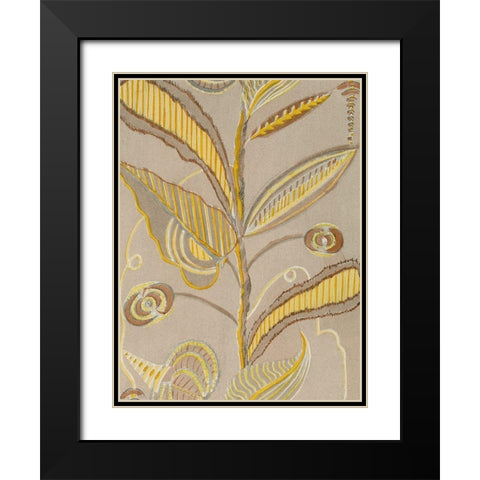 Delicate Deco Pattern IV Black Modern Wood Framed Art Print with Double Matting by Baxter Mill Archive