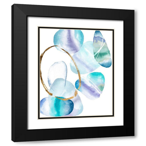 Stacking Rocks IV Black Modern Wood Framed Art Print with Double Matting by Wang, Melissa