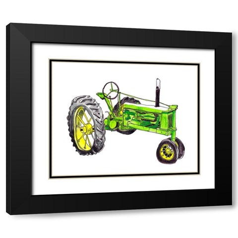 Tractor Study I Black Modern Wood Framed Art Print with Double Matting by McCreery, Paul