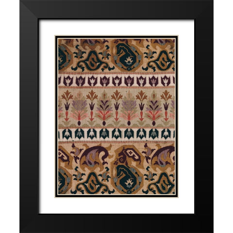 Kilim Detail I Black Modern Wood Framed Art Print with Double Matting by Baxter Mill Archive