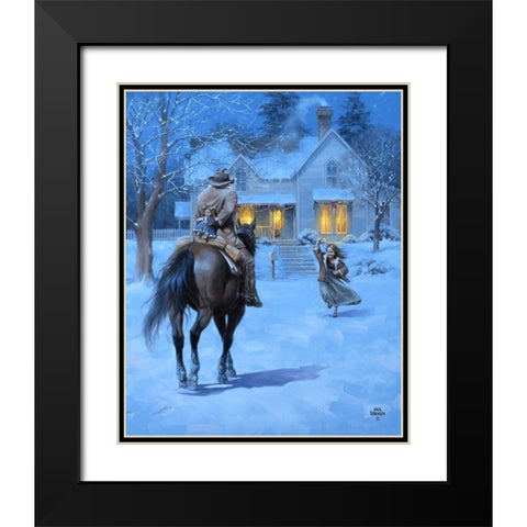 The Homecoming Black Modern Wood Framed Art Print with Double Matting by Sorenson, Jack