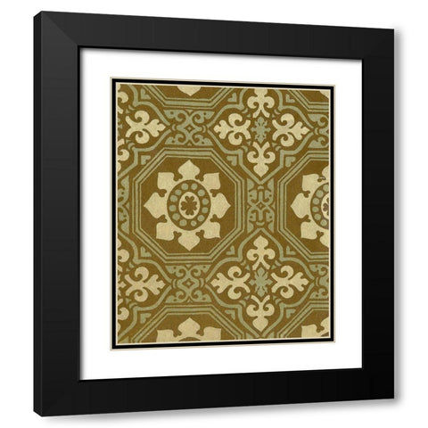 Medallion Motif I Black Modern Wood Framed Art Print with Double Matting by Baxter Mill Archive
