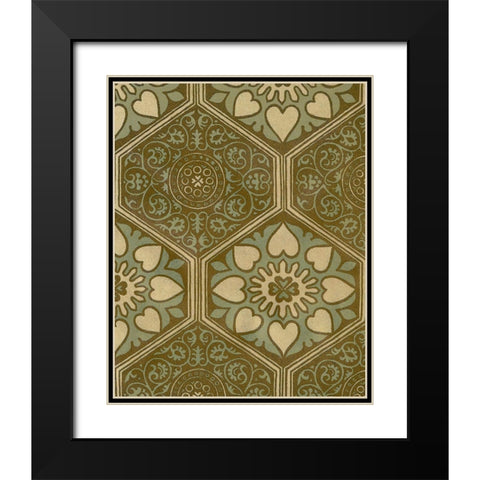 Medallion Motif II Black Modern Wood Framed Art Print with Double Matting by Baxter Mill Archive