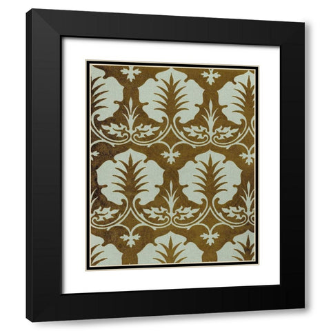 Medallion Motif IV Black Modern Wood Framed Art Print with Double Matting by Baxter Mill Archive