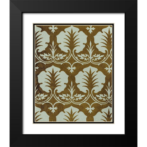 Medallion Motif IV Black Modern Wood Framed Art Print with Double Matting by Baxter Mill Archive
