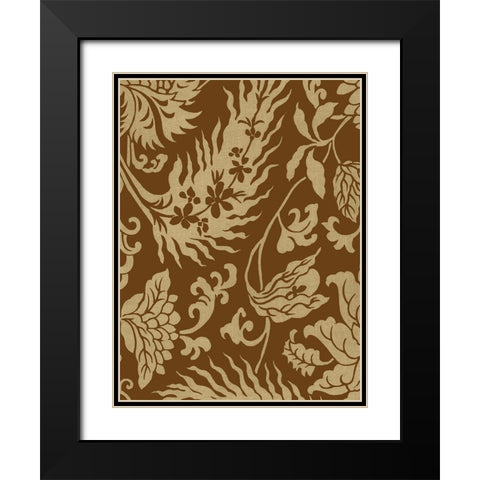 Japanese Patterns III Black Modern Wood Framed Art Print with Double Matting by Baxter Mill Archive