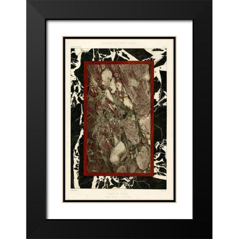 Marble Varieties III Black Modern Wood Framed Art Print with Double Matting by Baxter Mill Archive