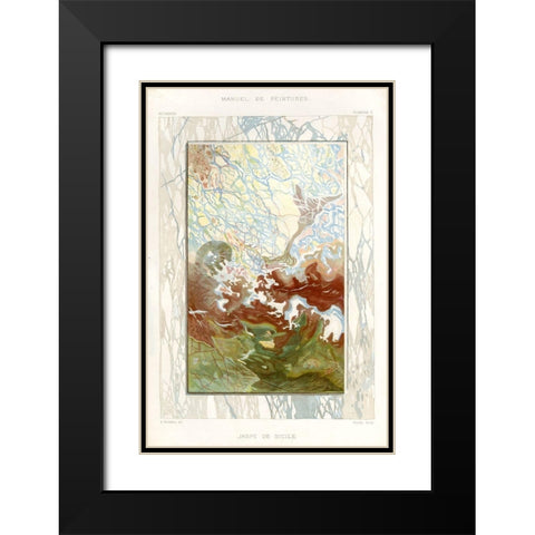 Marble Varieties IV Black Modern Wood Framed Art Print with Double Matting by Baxter Mill Archive